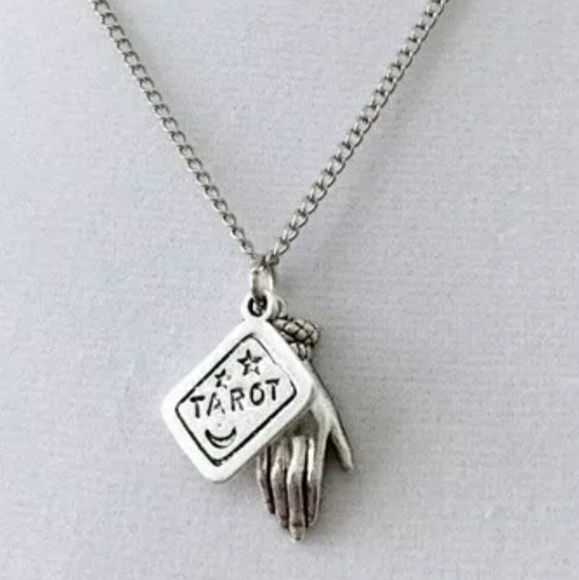 Tarot Card Necklace Charms Hand Fortune Teller - Picture 4 of 4